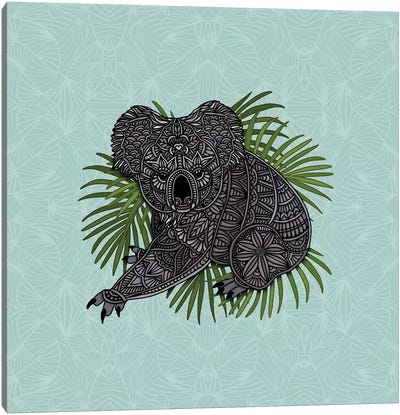 Happy Koala Canvas Art Print - Koala Art