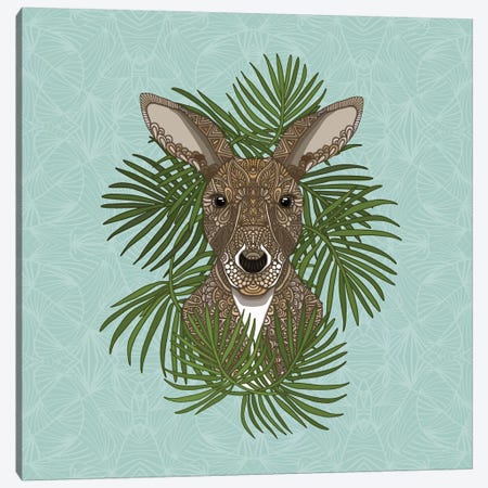 Kangaroo Canvas Print #ANG160} by Angelika Parker Art Print