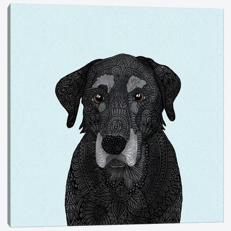 Old Black Lab Canvas Print #ANG165} by Angelika Parker Canvas Wall Art