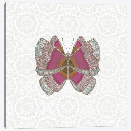 Pink Butterfly Canvas Print #ANG169} by Angelika Parker Canvas Art Print