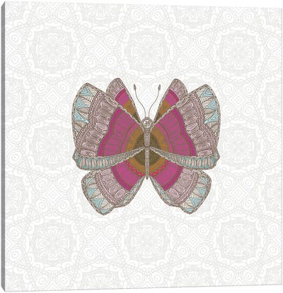 Pink Butterfly Canvas Art Print - Angelika Parker