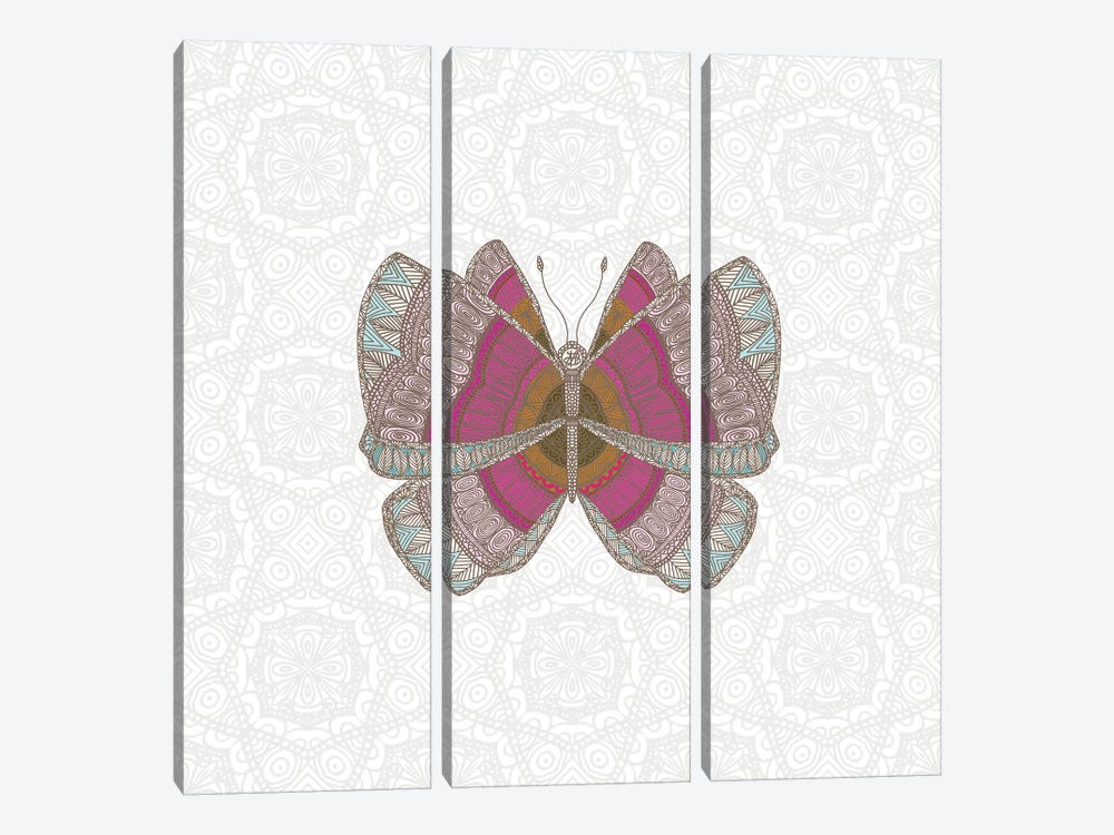 Pink Butterfly by Angelika Parker 3-piece Canvas Art Print