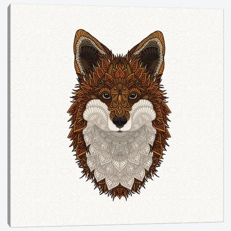 Red Fox Canvas Print #ANG172} by Angelika Parker Canvas Wall Art