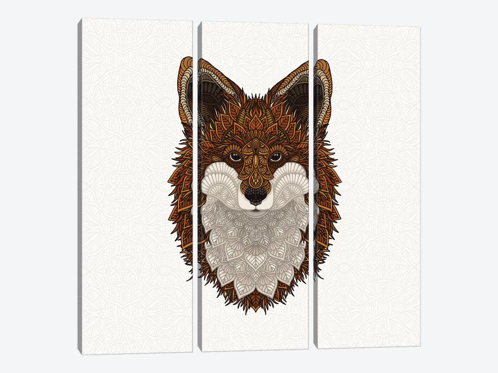 Red Fox by Angelika Parker 3-piece Canvas Print