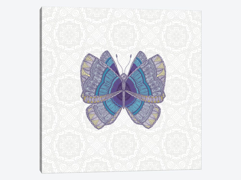 Teal Butterfly by Angelika Parker 1-piece Canvas Art Print
