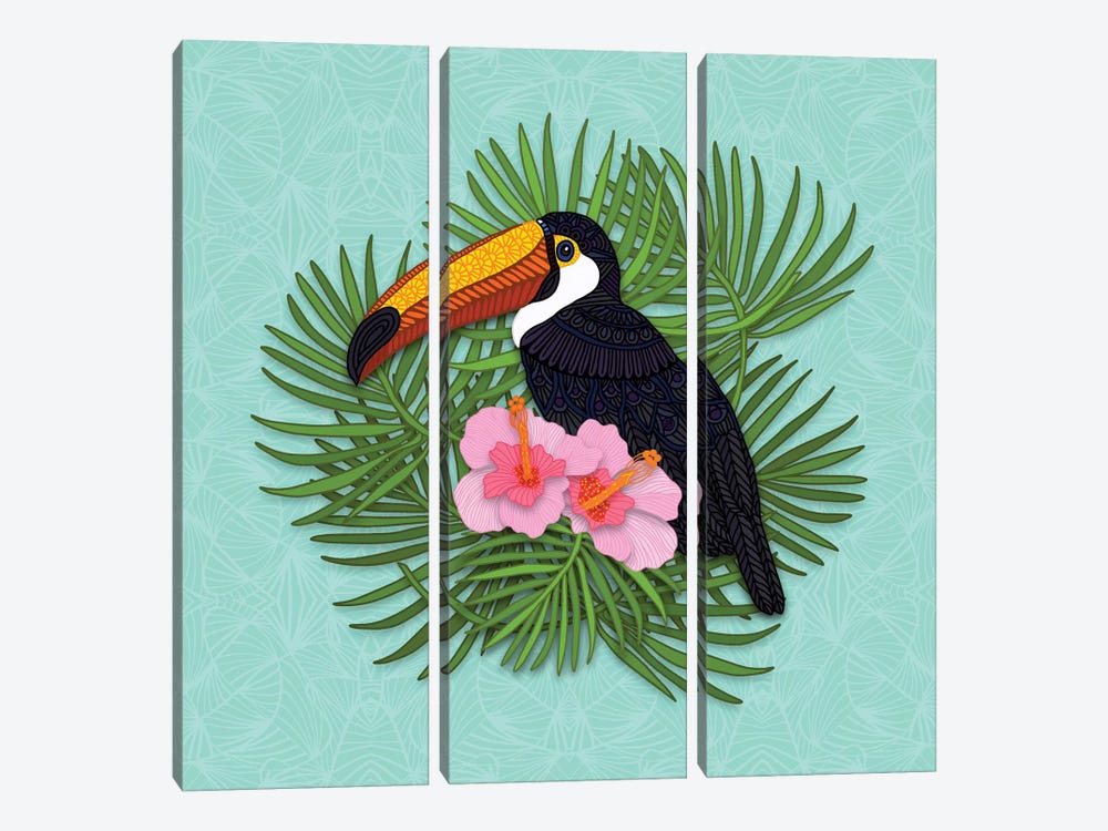 Toucan Summer by Angelika Parker 3-piece Canvas Art