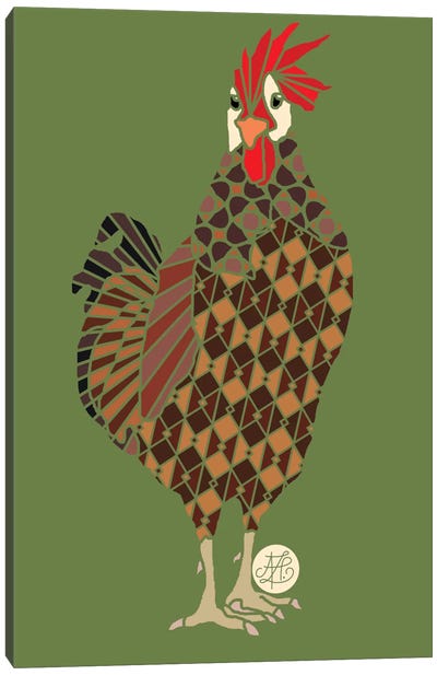 Chicken Canvas Art Print - Angelika Parker