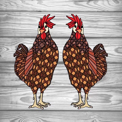 Chickens by Angelika Parker canvas print