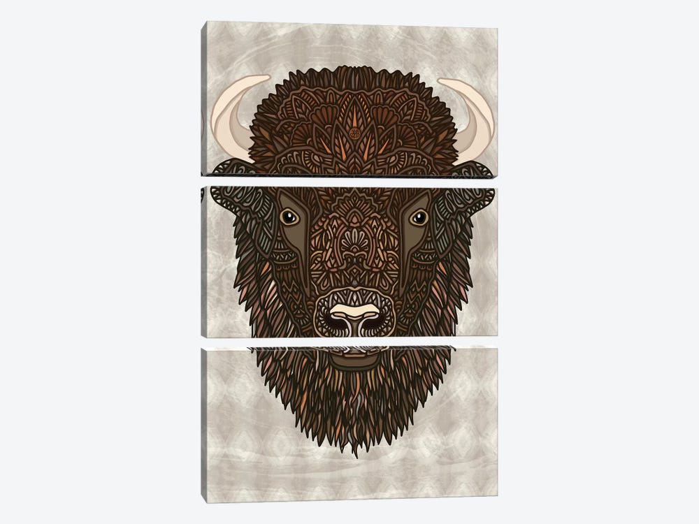 Bison by Angelika Parker 3-piece Canvas Art Print