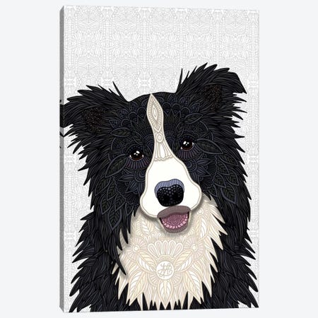 Cute Border Collie Canvas Print #ANG185} by Angelika Parker Canvas Wall Art
