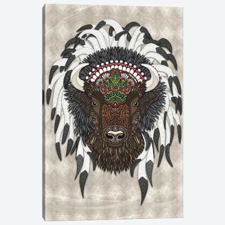 Native Bison Canvas Print #ANG186} by Angelika Parker Canvas Wall Art