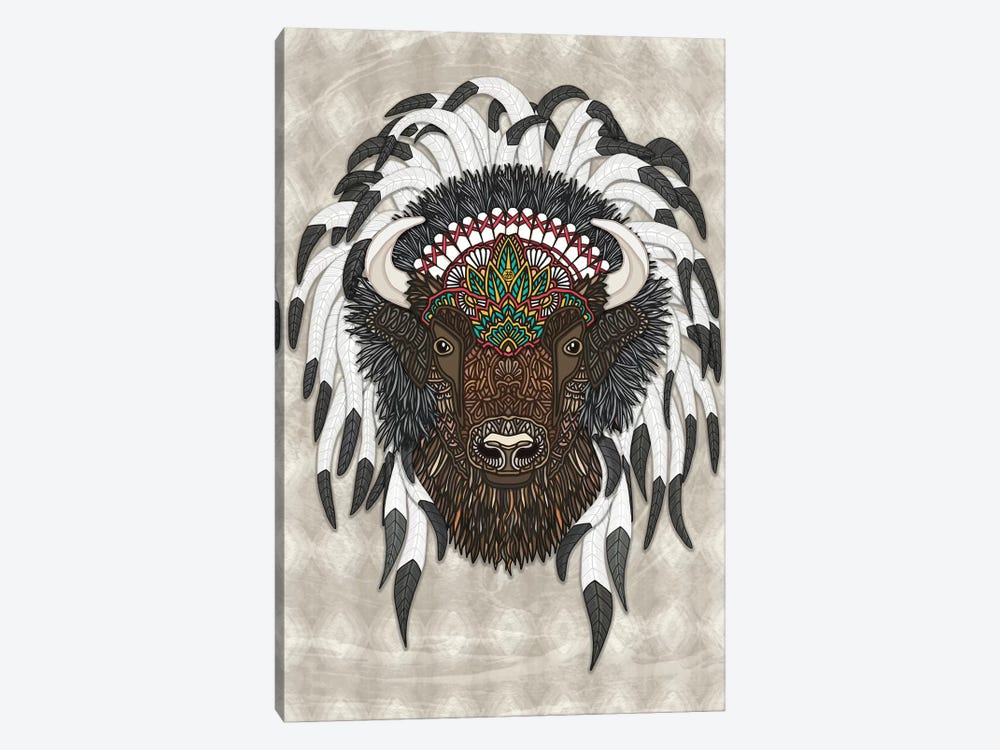 Native Bison by Angelika Parker 1-piece Canvas Wall Art