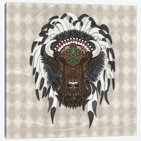 Native Bison Canvas Print #ANG187} by Angelika Parker Canvas Wall Art