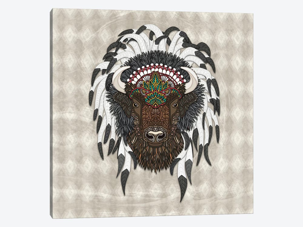 Native Bison by Angelika Parker 1-piece Canvas Print