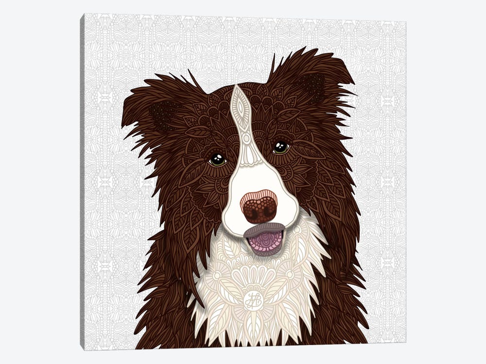 Red Border Collie by Angelika Parker 1-piece Canvas Artwork