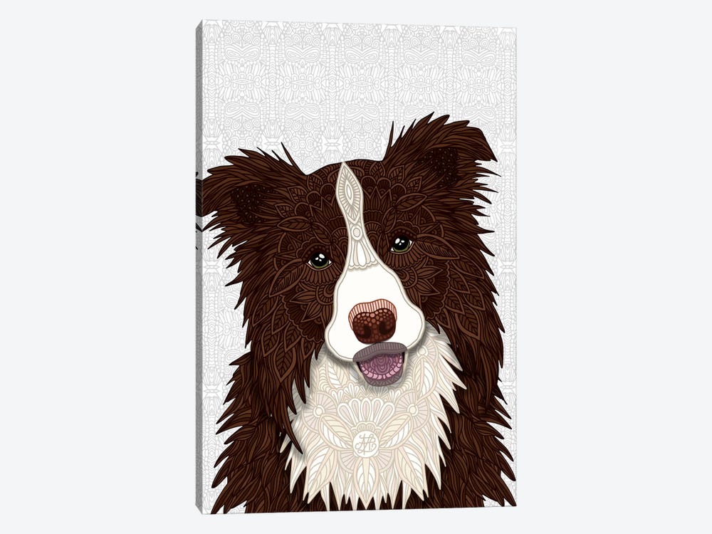 Red Border Collie by Angelika Parker 1-piece Canvas Print
