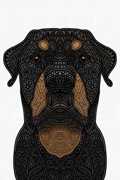 Rottweiler by Angelika Parker framed wall art