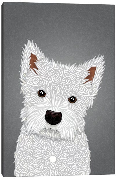 West Highland Terrier Canvas Art Print - West Highland White Terrier Art