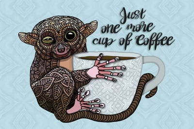 Tarsier Coffee by Angelika Parker canvas print