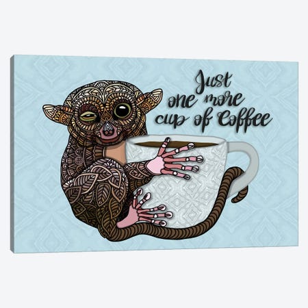 Tarsier Coffee Canvas Print #ANG210} by Angelika Parker Canvas Art Print