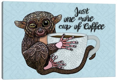 Tarsier Coffee Canvas Art Print - Angelika Parker