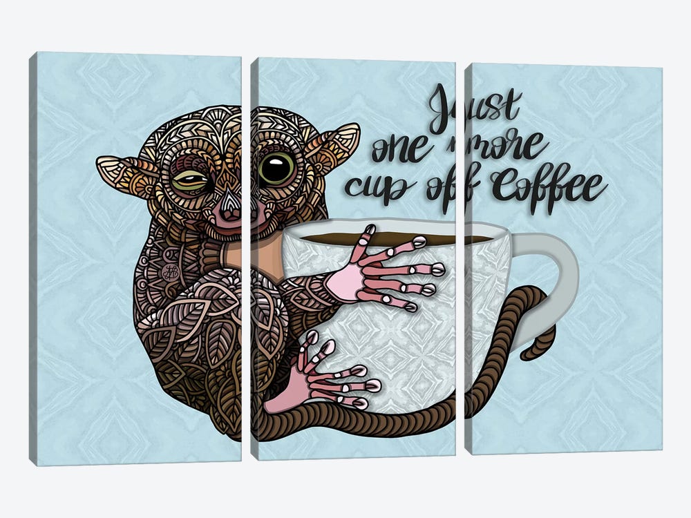 Tarsier Coffee by Angelika Parker 3-piece Art Print