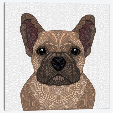 Fawn Frenchie Canvas Print #ANG219} by Angelika Parker Art Print