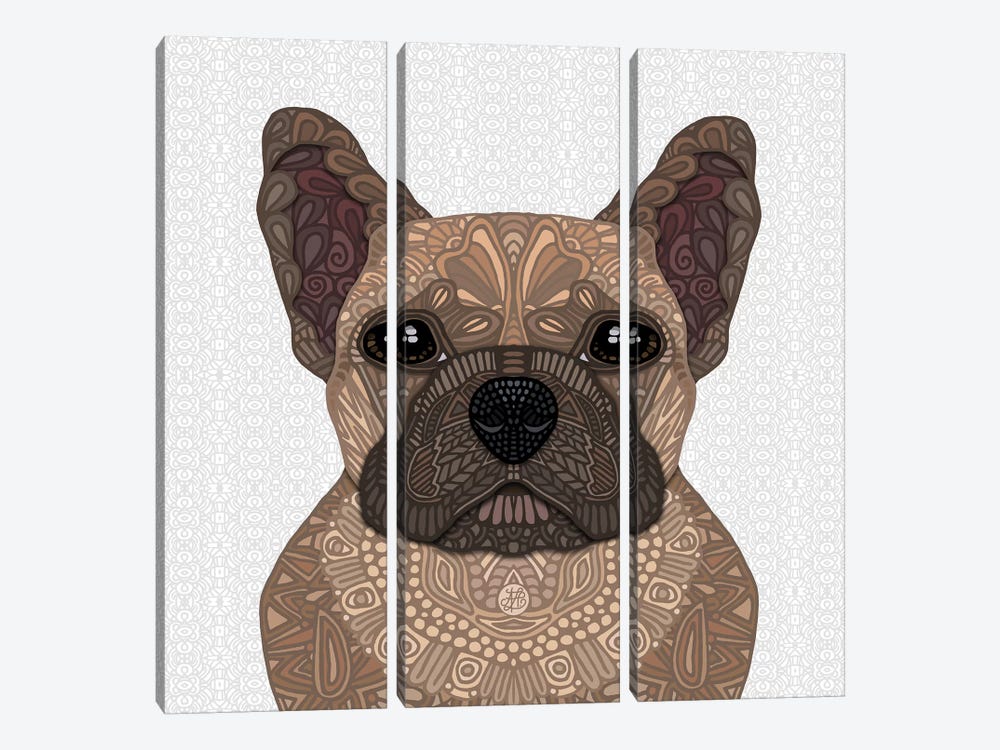 Fawn Frenchie by Angelika Parker 3-piece Canvas Wall Art