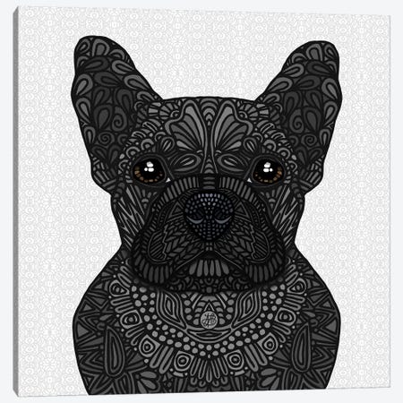 Black Frenchie Canvas Print #ANG220} by Angelika Parker Canvas Wall Art