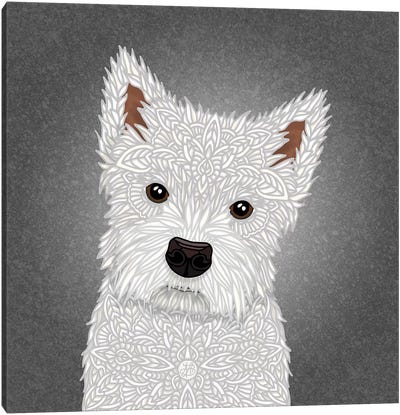 West Highland Terrier Canvas Art Print - West Highland White Terrier Art