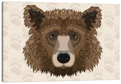 Grizzly Bear - Horizontal Canvas Art Print - Angelika Parker