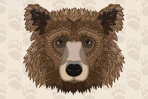 Grizzly Bears: Grizzly Bear - Horizontal by Angelika Parker