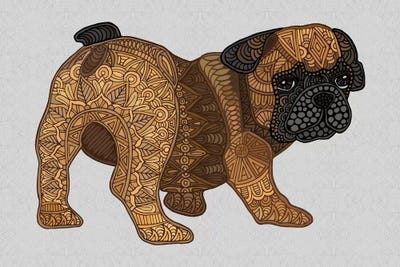 Chops - Frenchie Puppy by Angelika Parker metal wall art