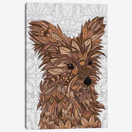 Cute Yorkie Canvas Print #ANG22} by Angelika Parker Canvas Art Print