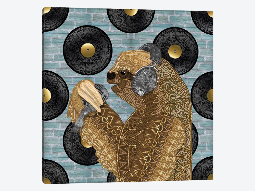 Singing Sloth by Angelika Parker 1-piece Canvas Artwork