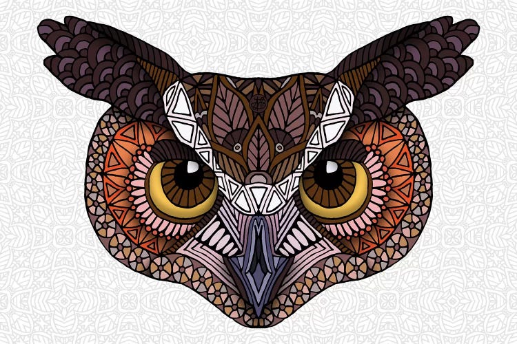 Great Horned Owl Head - Light