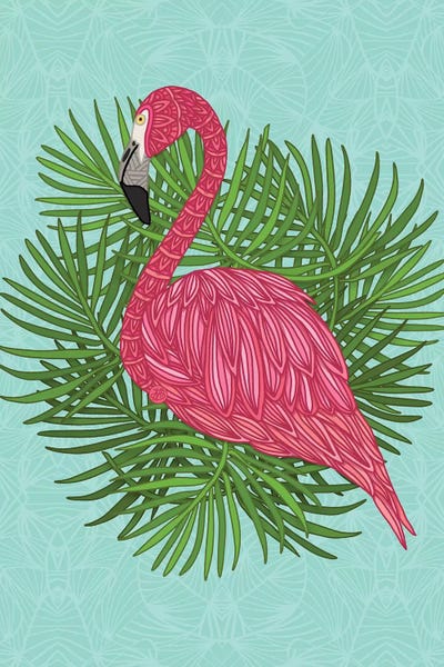 Pink Tropical Flamingo by Angelika Parker framed wall art
