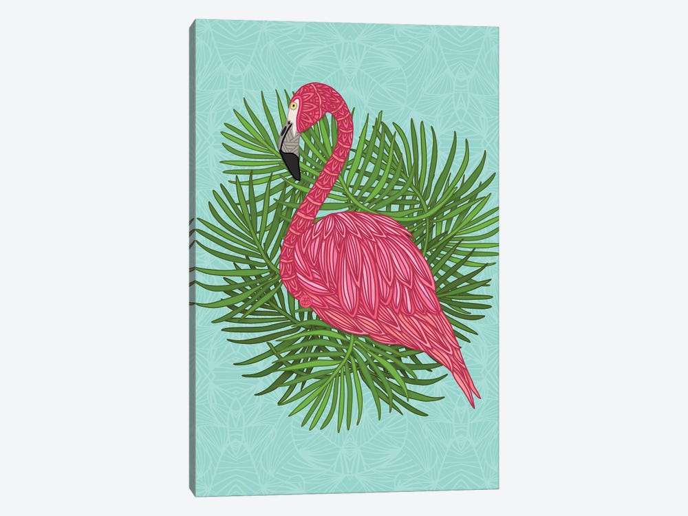 Pink Tropical Flamingo by Angelika Parker 1-piece Canvas Art