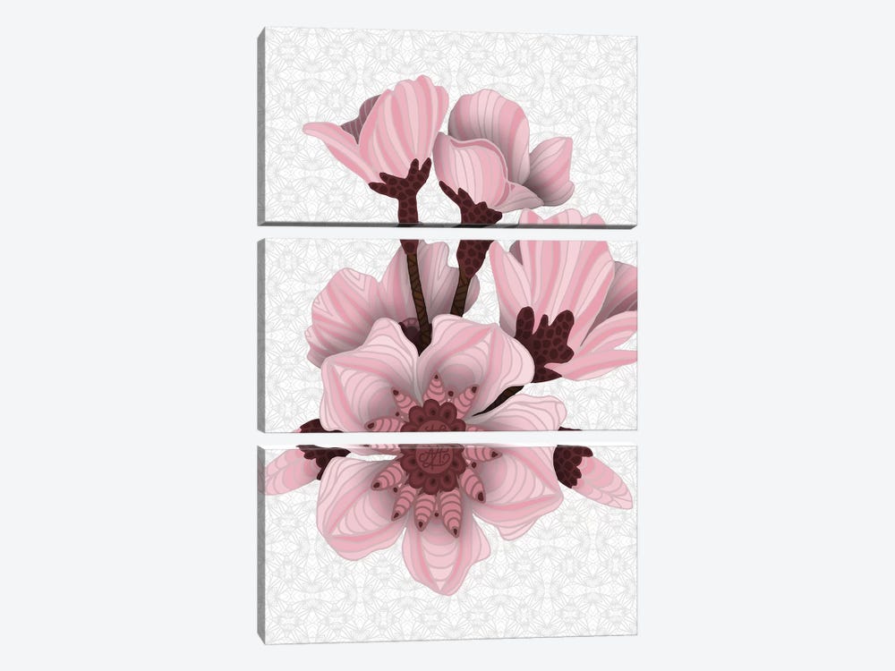 Cherry Blossoms - Light by Angelika Parker 3-piece Canvas Art Print