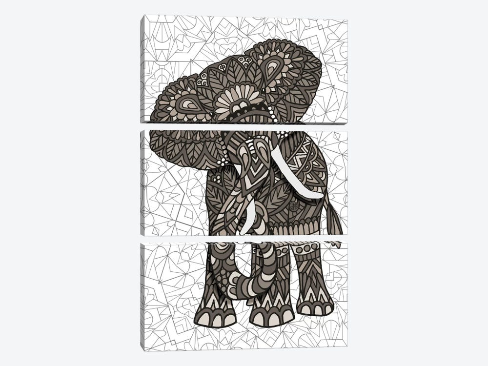 Elephant by Angelika Parker 3-piece Art Print