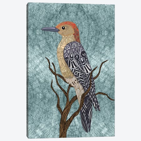 Woodpecker Bird Canvas Print #ANG269} by Angelika Parker Canvas Wall Art