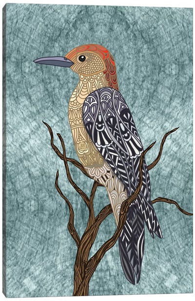 Woodpecker Bird Canvas Art Print - Woodpecker Art