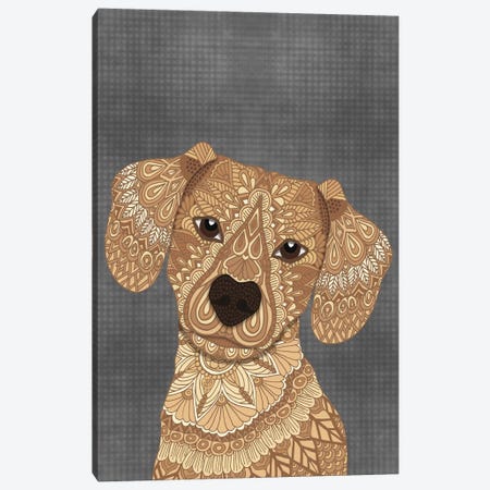 Wiener Dog Canvas Print #ANG272} by Angelika Parker Canvas Art Print