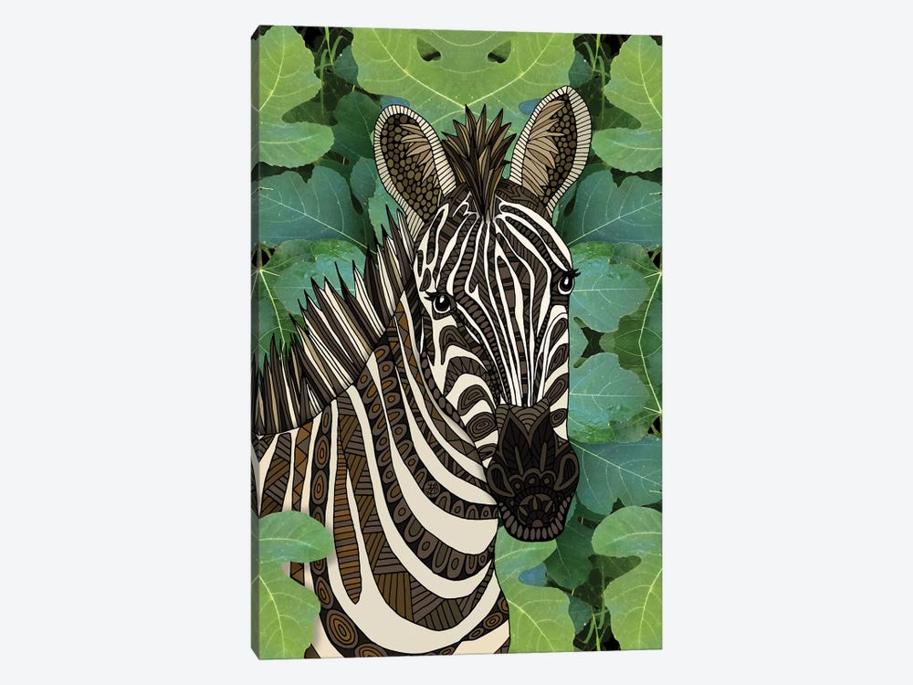 Zebra by Angelika Parker 1-piece Canvas Art