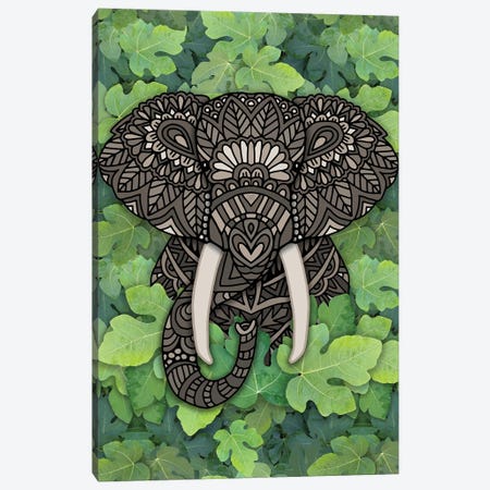 Jungle Elephant Canvas Print #ANG278} by Angelika Parker Canvas Art Print