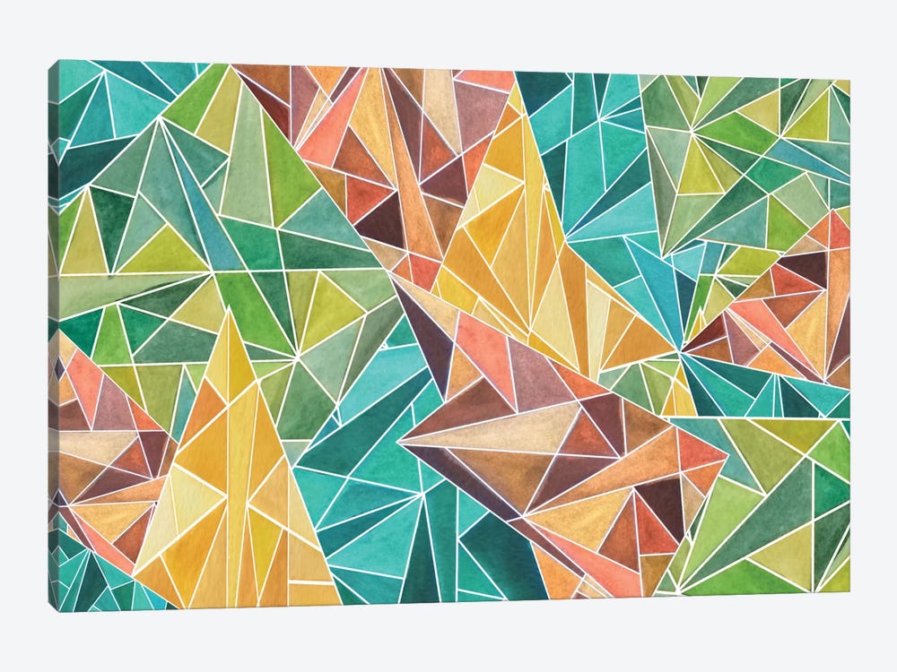 Fall Into Triangles by Angelika Parker 1-piece Canvas Print