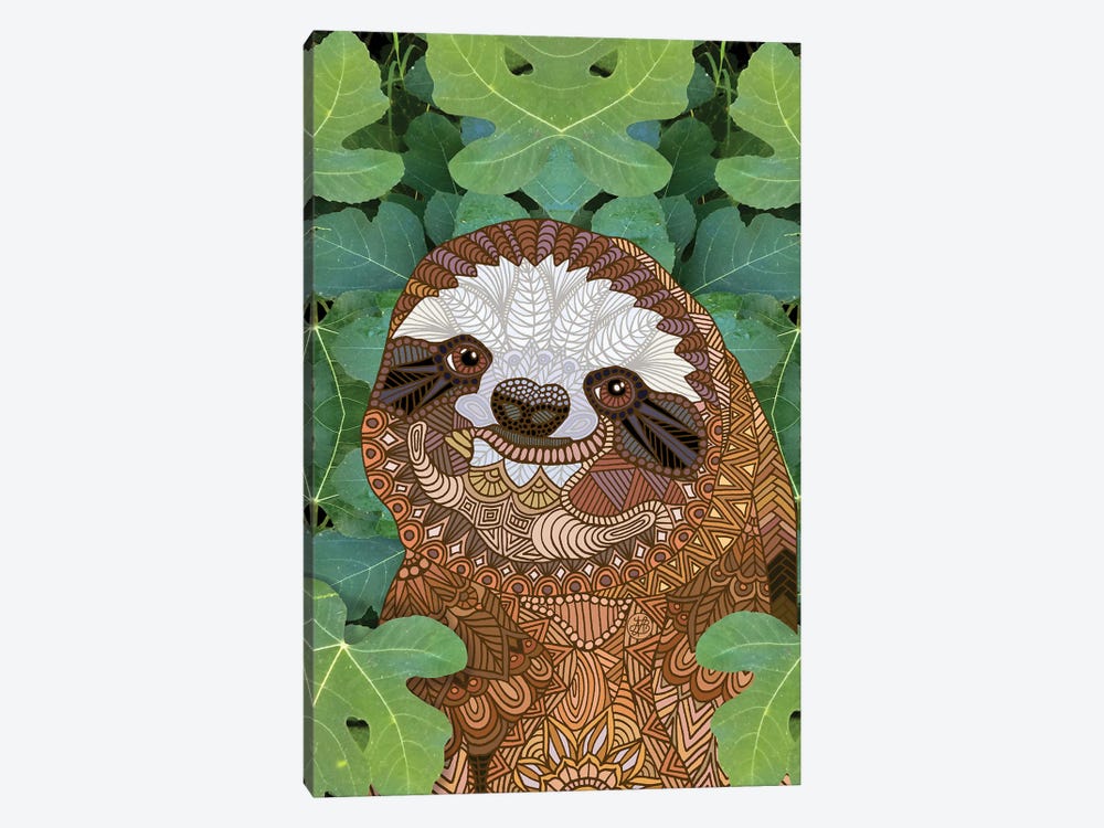 Happy Sloth by Angelika Parker 1-piece Canvas Wall Art