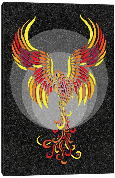 Fire Phoenix Canvas Art Print