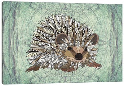 Woodland Hedgehog Canvas Art Print - Hedgehogs