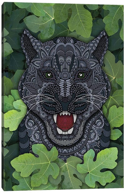 Jungle Panther Canvas Art Print - Panther Art